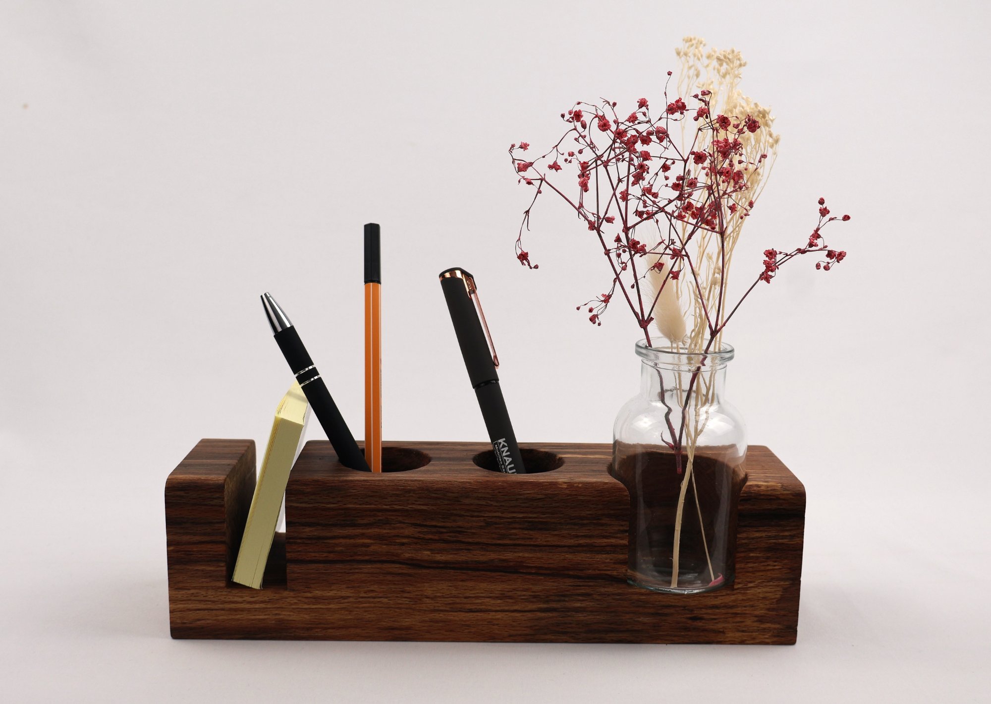Massivholz-Tischorganizer mit Glasvase · Stifthalter 002b.jpg